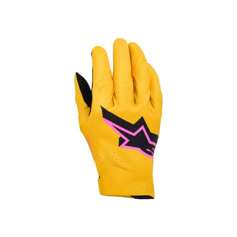 Guantes Alpinestars SUPERTECH MX GOLD BLACK FLUO PINK