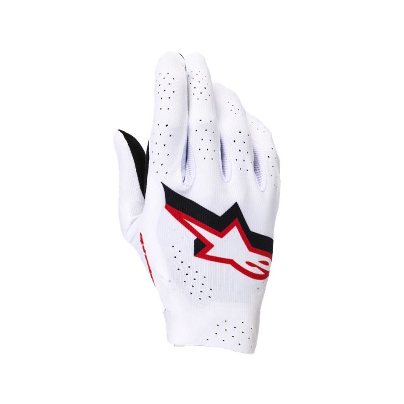 Guantes Alpinestars SUPERTECH MX WHITE BLACK FIRE RED
