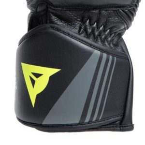 Guantes Dainese DRUID 4 LEATHER NEGRO CARBÓN-GRIS FLUO-AMARILLO
