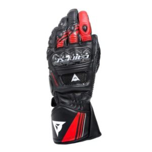 Guantes Dainese DRUID 4 LEATHER NEGRO LAVA-ROJO BLANCO