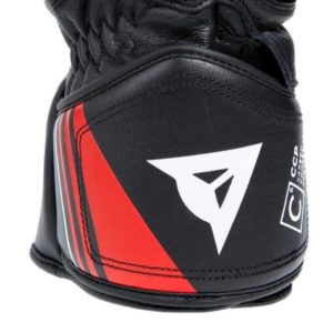 Guantes Dainese DRUID 4 LEATHER NEGRO LAVA-ROJO BLANCO