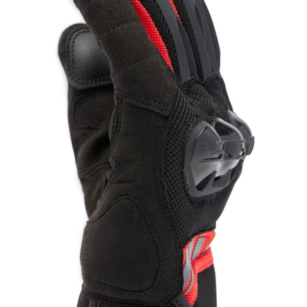 Guantes Dainese MIG 3 AIR TEX BLACK RED-LAVA