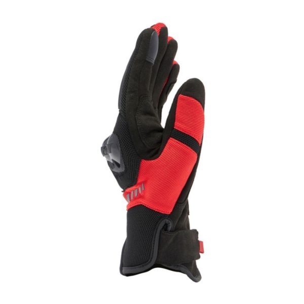 Guantes Dainese MIG 3 AIR TEX BLACK RED-LAVA