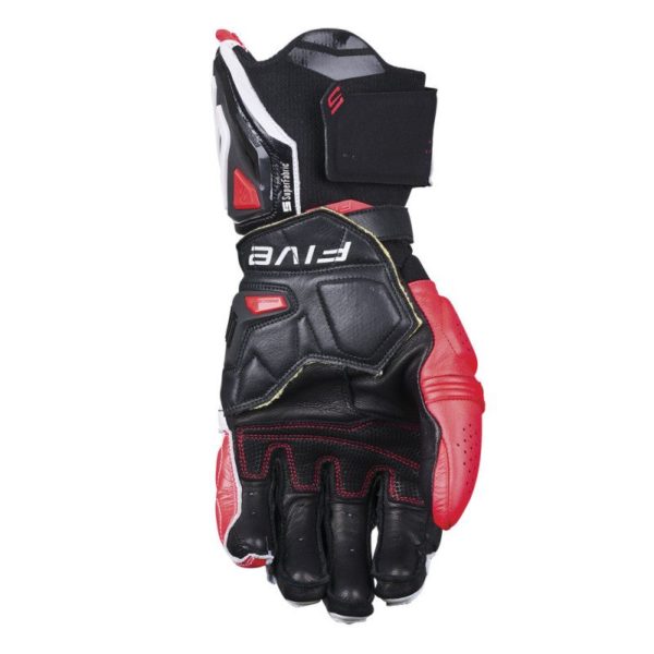 GUANTES FIVE RFX1 EVO BLANCO ROJO FLUOR