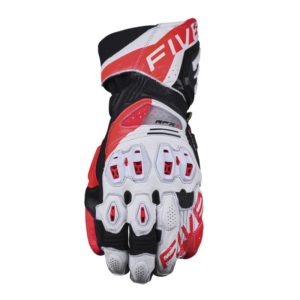 GUANTES FIVE RFX1 EVO BLANCO ROJO FLUOR