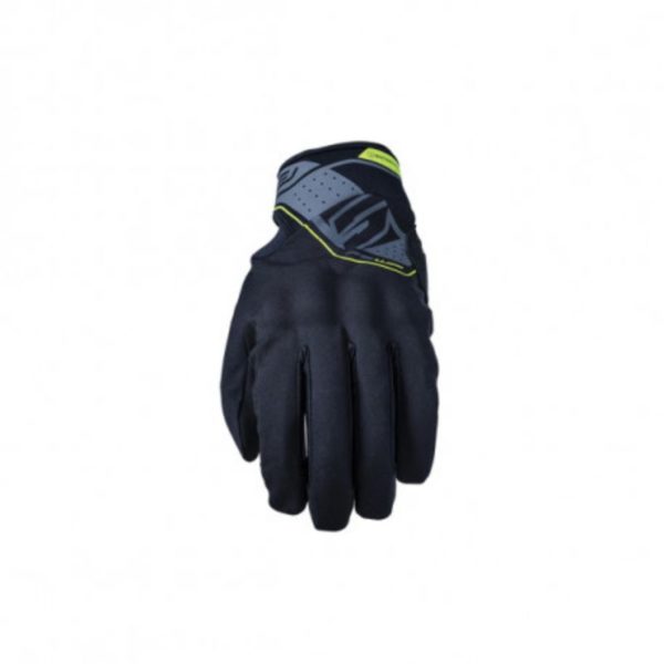 GUANTES FIVE RS WP NEGRO AMARILLO FLUOR