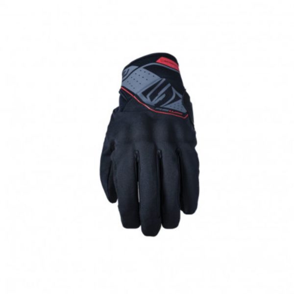 GUANTES FIVE RS WP NEGRO ROJO