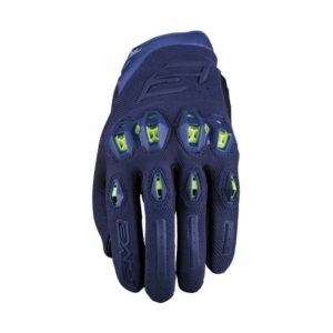 GUANTES FIVE STUNT EVO 2 AZUL AMARILLO FLUOR