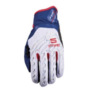 GUANTES FIVE TFX5 GRIS AZUL ROJO