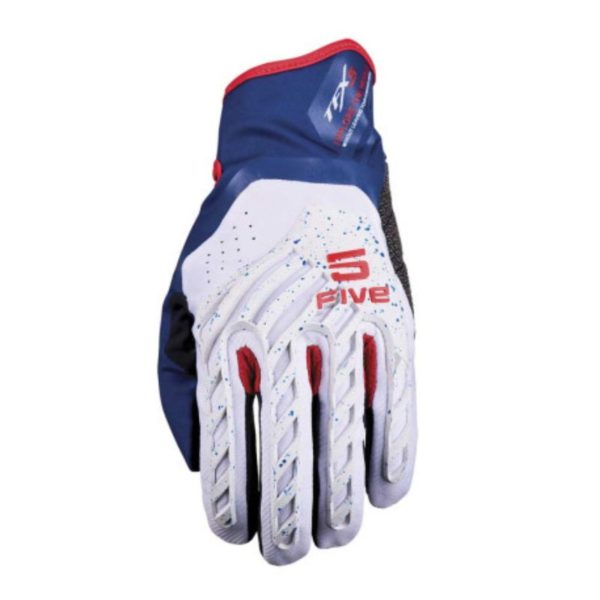 GUANTES FIVE TFX5 GRIS AZUL ROJO