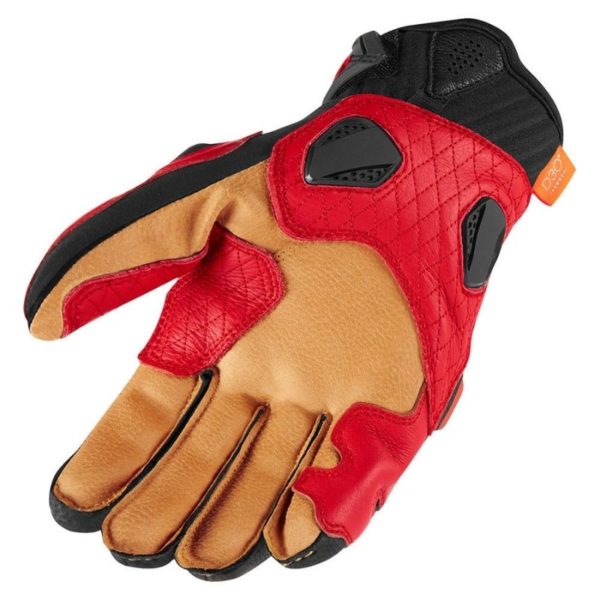 Guantes Icon SHORT HYPERSPORT ROJO