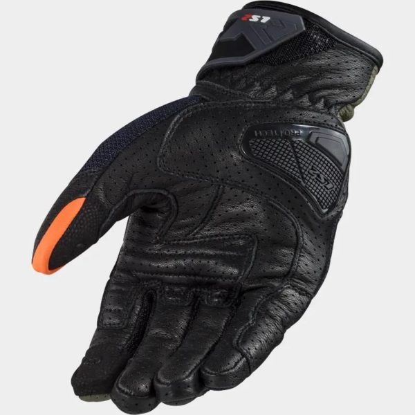 GUANTES LS2 AIR RAPTOR GREEN FOREST BLUE H-V ORANGE