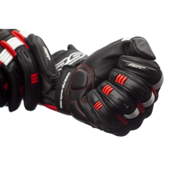 Guantes RST PILOT CE Negro Rojo Blanco