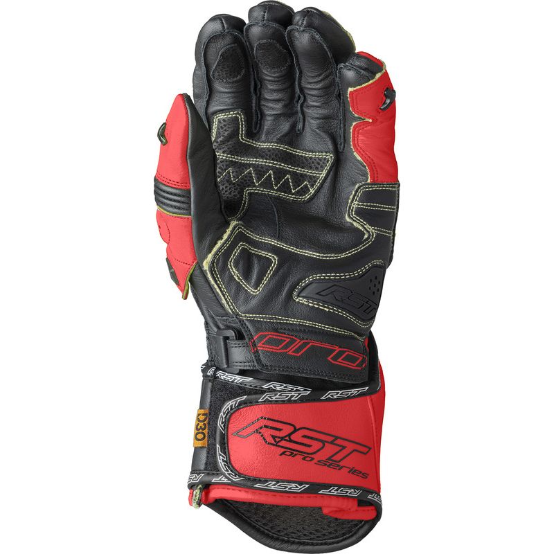 Guantes RST Pro Series GP D3O negro rojo neón