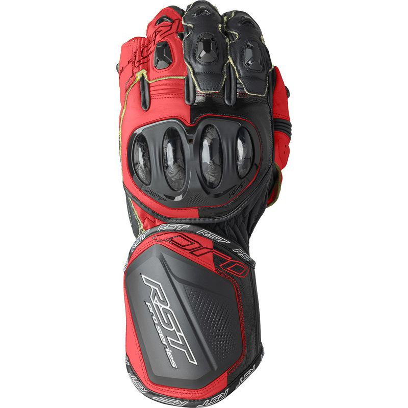 Guantes RST Pro Series GP D3O negro rojo neón