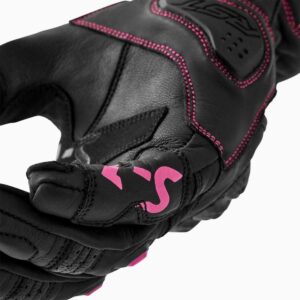 Guantes RST S1 mujer negro rosa