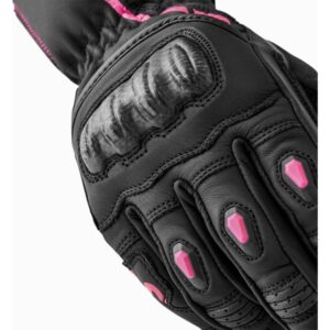 Guantes RST S1 mujer negro rosa
