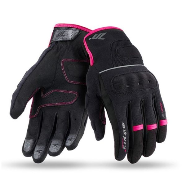 Guantes Seventy SD-C56 VERANO URBAN MUJER NEGRO ROSA