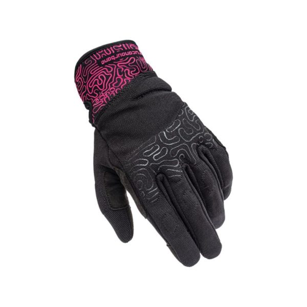 GUANTES TUCANO URBANO LADY MIKY BLACK FUCSIA GRAPHIC