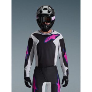Jersey Alpinestars FLUID GRID BLACK LIGHT GRAY PURPLE