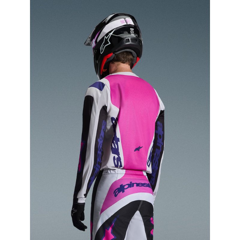 Jersey Alpinestars FLUID GRID BLACK LIGHT GRAY PURPLE