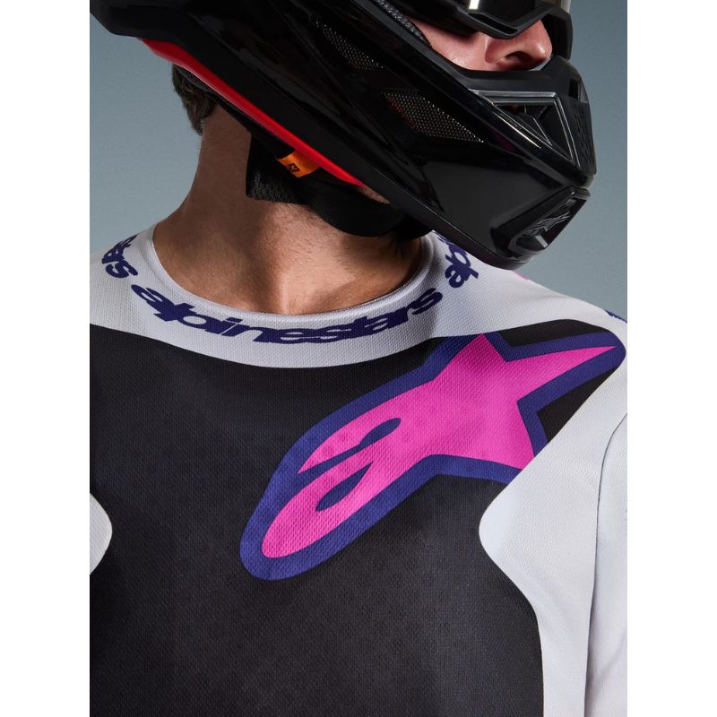 Jersey Alpinestars FLUID GRID BLACK LIGHT GRAY PURPLE
