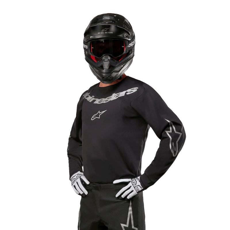 Jersey Alpinestars FLUID GRAPHITE BLACK SILVER