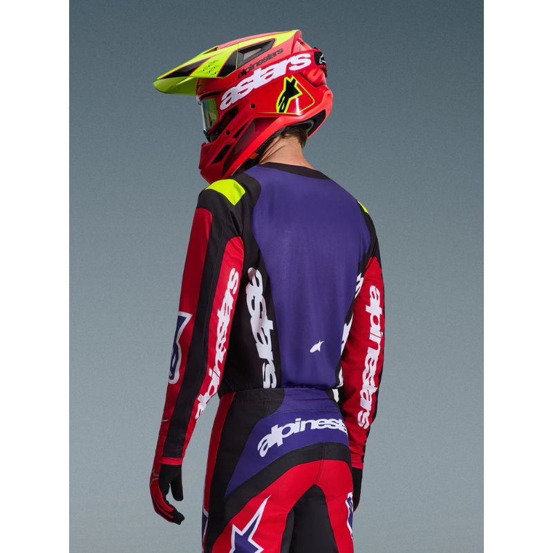 Jersey Alpinestars FLUID GRID RED BLACK PURPLE