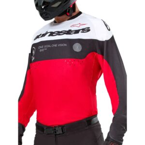 Jersey Alpinestars PRO-DURA BLACK BRIGHT RED WHITE