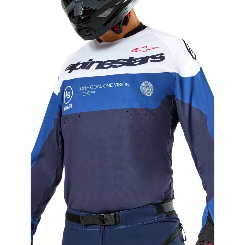 Jersey Alpinestars PRO-DURA NAVY BRIGHT BLUE WHITE