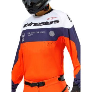 Jersey Alpinestars PRO-DURA NAVY HOT ORANGE WHITE