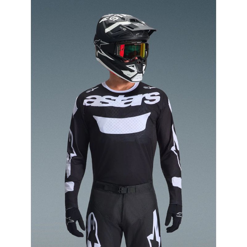 Jersey Alpinestars RACER AIR RIWAY BLACK WHITE