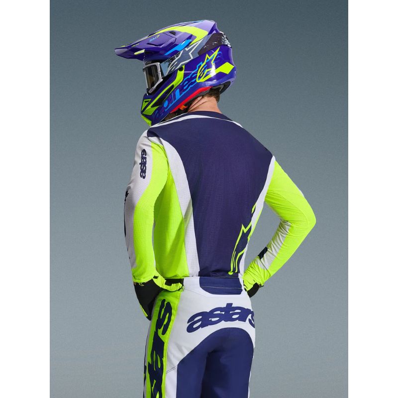 Jersey Alpinestars RACER AIR RIWAY LIGHT GRAY YELLOW FLUO BLUE