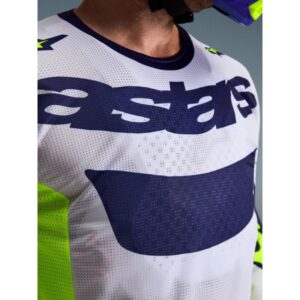 Jersey Alpinestars RACER AIR RIWAY LIGHT GRAY YELLOW FLUO BLUE