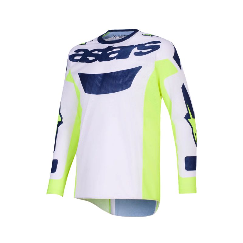 Jersey Alpinestars RACER AIR RIWAY LIGHT GRAY YELLOW FLUO BLUE