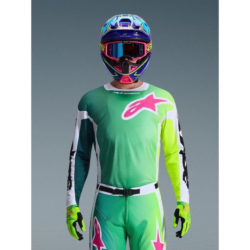 Jersey Alpinestars RACER PORTL GREEN WHITE BLACK