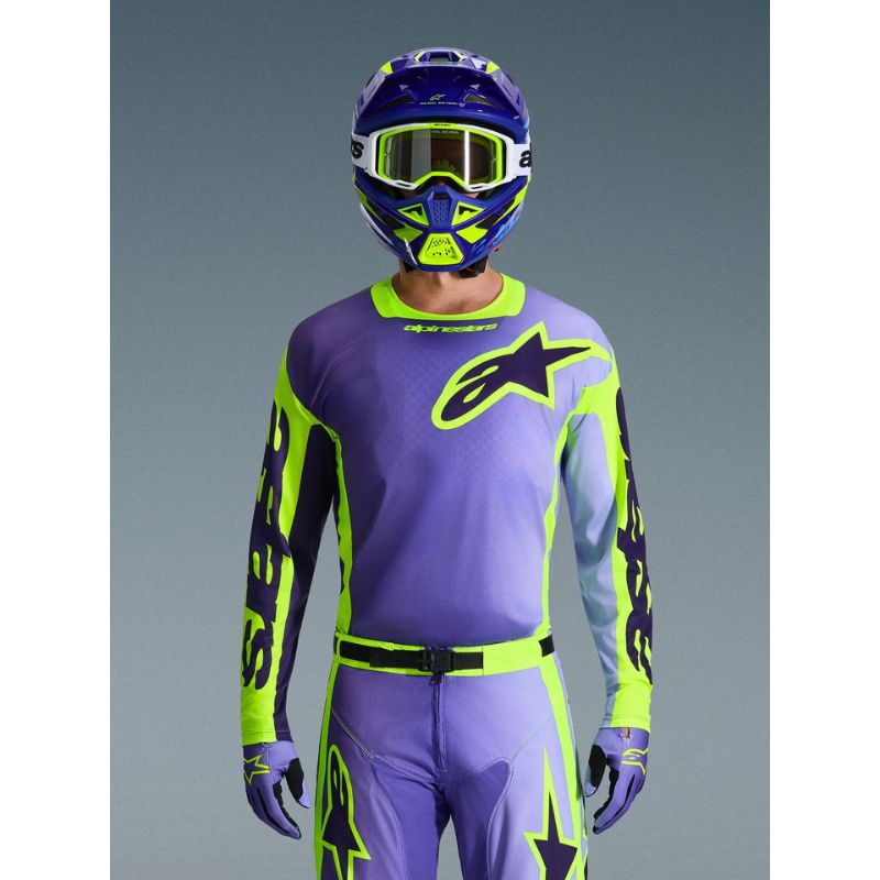 Jersey Alpinestars RACER PORTL PURPLE YELLOW FLUO