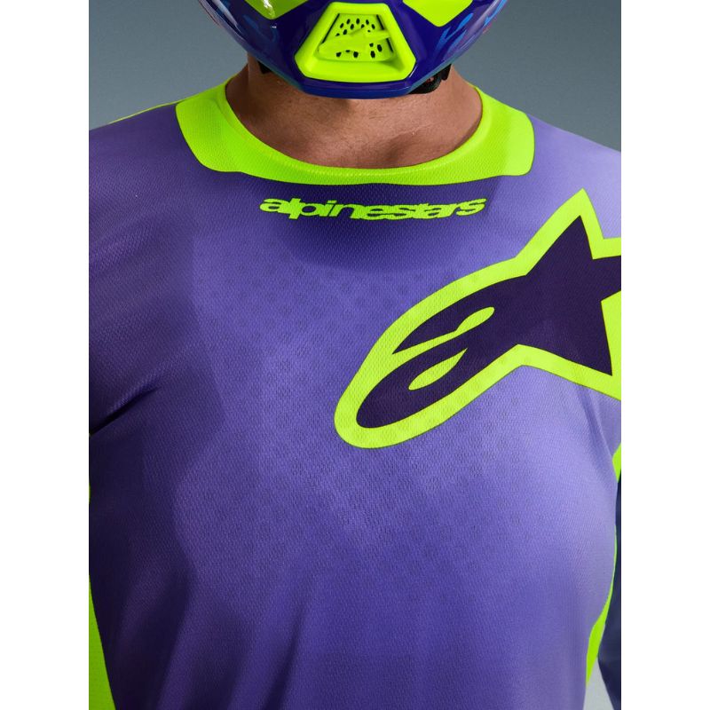 Jersey Alpinestars RACER PORTL PURPLE YELLOW FLUO