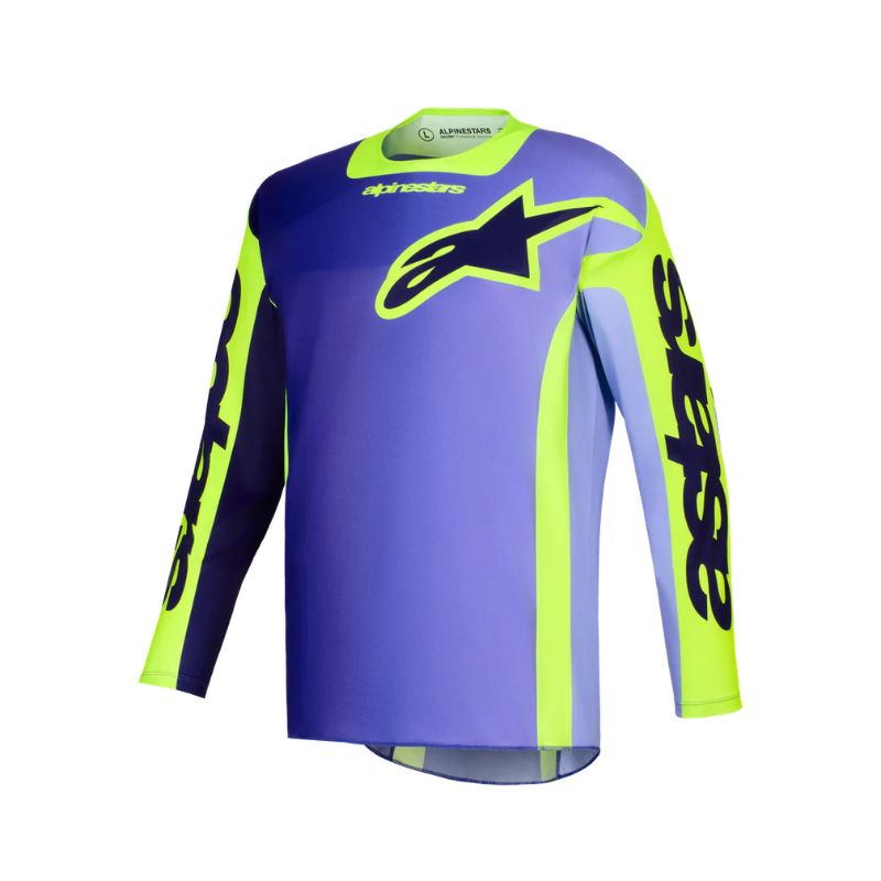 Jersey Alpinestars RACER PORTL PURPLE YELLOW FLUO