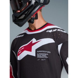 Jersey Alpinestars SUPERTECH AFD VISTA BLACK RED WHITE