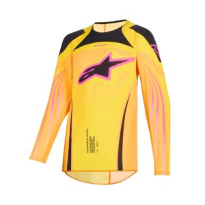 Jersey Alpinestars SUPERTECH NOMUR YOUTH ORANGE YELLOW PINK