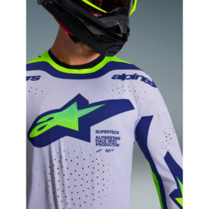 Jersey Alpinestars SUPERTECH VISTA LIGHT GRAY YELLOW FLUO BLUE