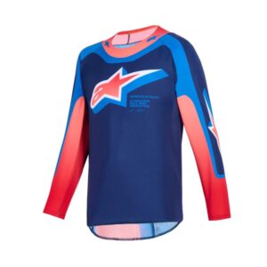 Jersey Alpinestars SUPERTECH VISTA YOUTH DARK NAVY HOT CORAL COBALT