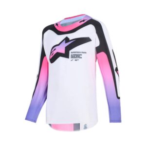 Jersey Alpinestars SUPERTECH VISTA YOUTH WHITE PURPLE BLACK