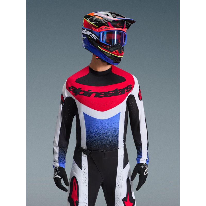 Jersey Alpinestars TECHSTAR KNIF BLACK WHITE RED
