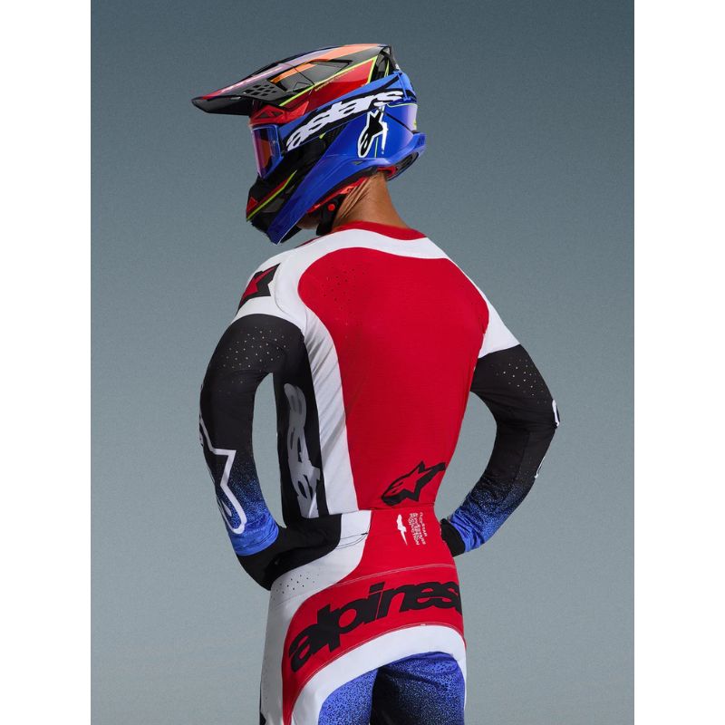 Jersey Alpinestars TECHSTAR KNIF BLACK WHITE RED