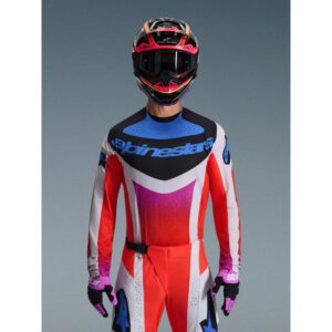 Jersey Alpinestars TECHSTAR KNIF LIGHT GRAY ORANGE FLUO BLACK