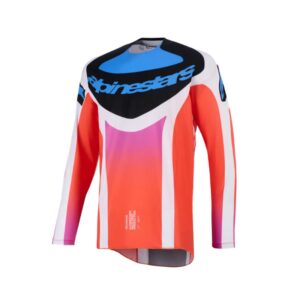 Jersey Alpinestars TECHSTAR KNIF LIGHT GRAY ORANGE FLUO BLACK