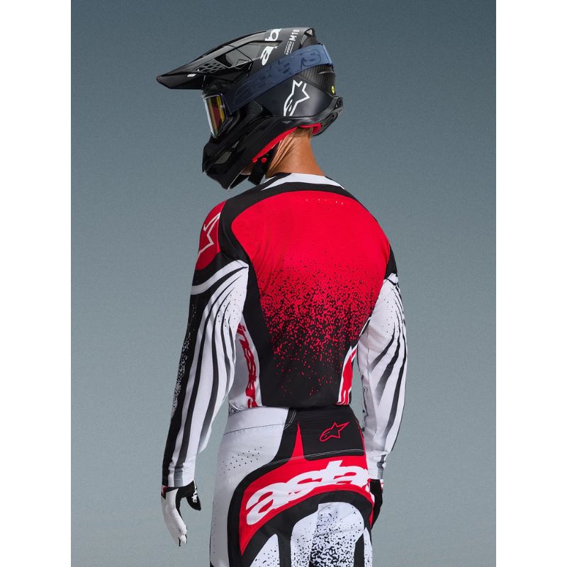 Jersey Alpinestars TECHSTAR NOMUR BLACK WHITE RED