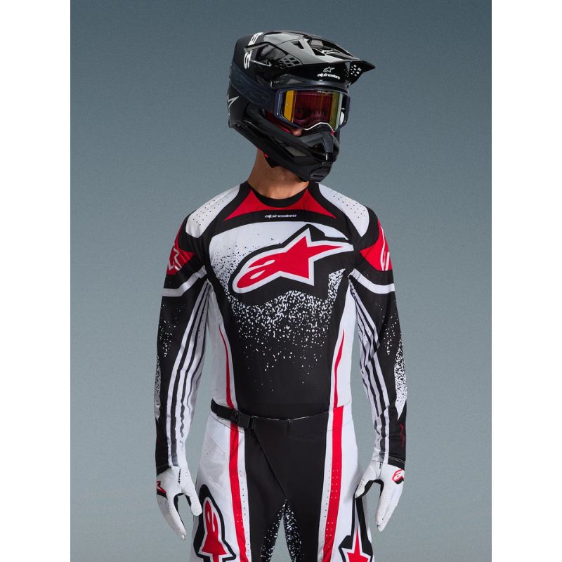 Jersey Alpinestars TECHSTAR NOMUR BLACK WHITE RED